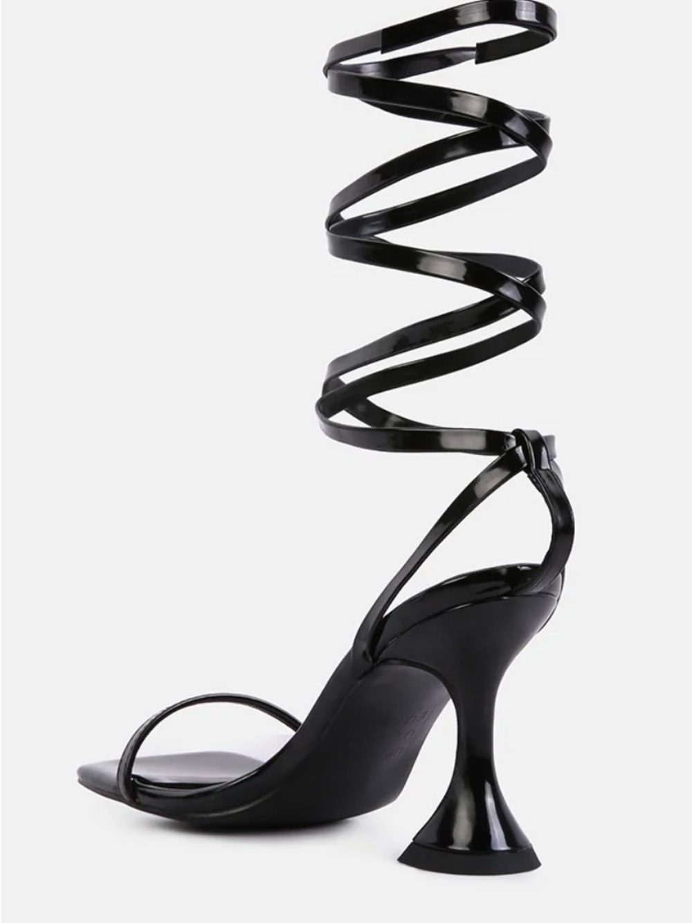 London Rag Strappy Tie-Up Heel Sandals in Black - Picture 2 of 9